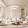 1582808 - Cream Style Interior 3D Blocks - Living Room 3D Model - 054 3D Max