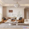 1582839 - Cream Style Interior 3D Blocks - Living Room 3D Model - 069 3D Max