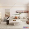 1582841 - Cream Style Interior 3D Blocks - Living Room 3D Model - 070 3D Max