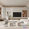 1583007 - Cream Style Interior 3D Blocks - Living Room 3D Model - 153 3D Max