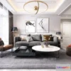 1583287 - Black - White - Gray Colors Interior 3D Blocks - Living Room 3D Scene - 121 3D Max