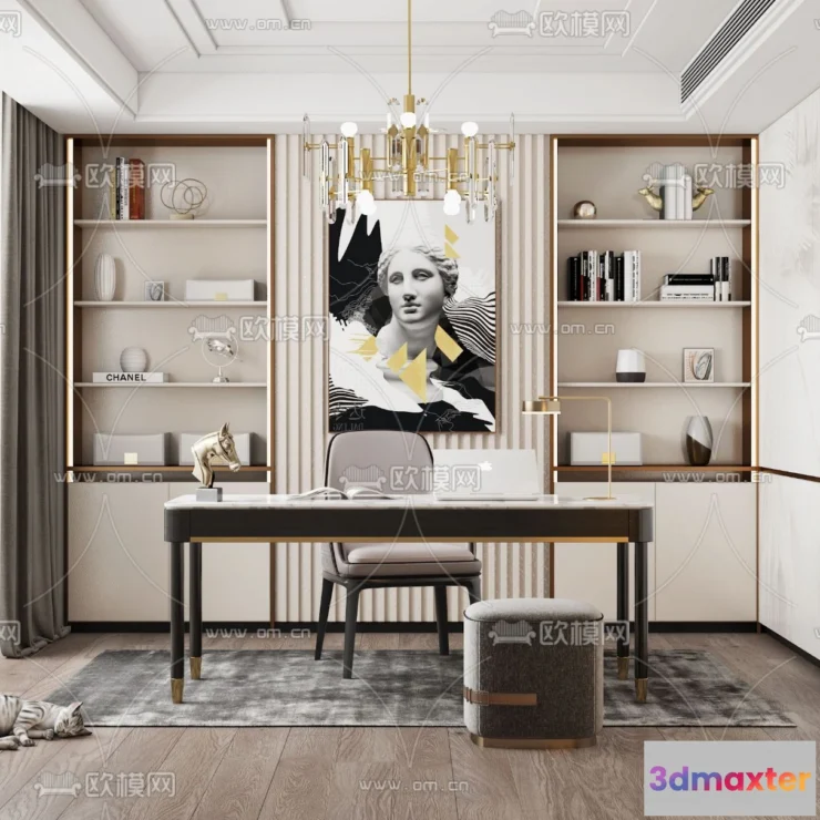 1111030 - Study Room 3D Scenes - 0790