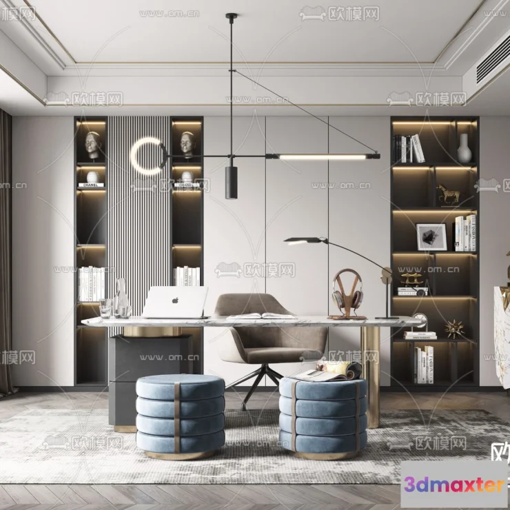 1111070 - Study Room 3D Scenes - 0810