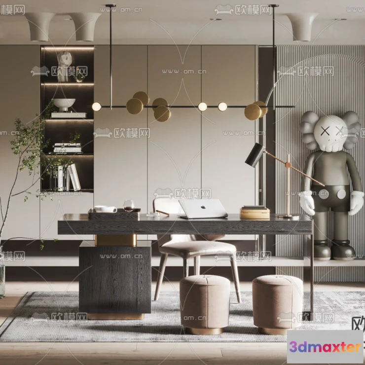 1111084 - Study Room 3D Scenes - 0817