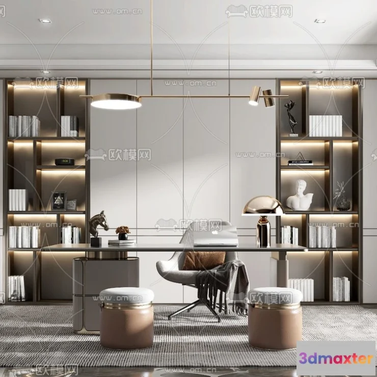 1111086 - Study Room 3D Scenes - 0818