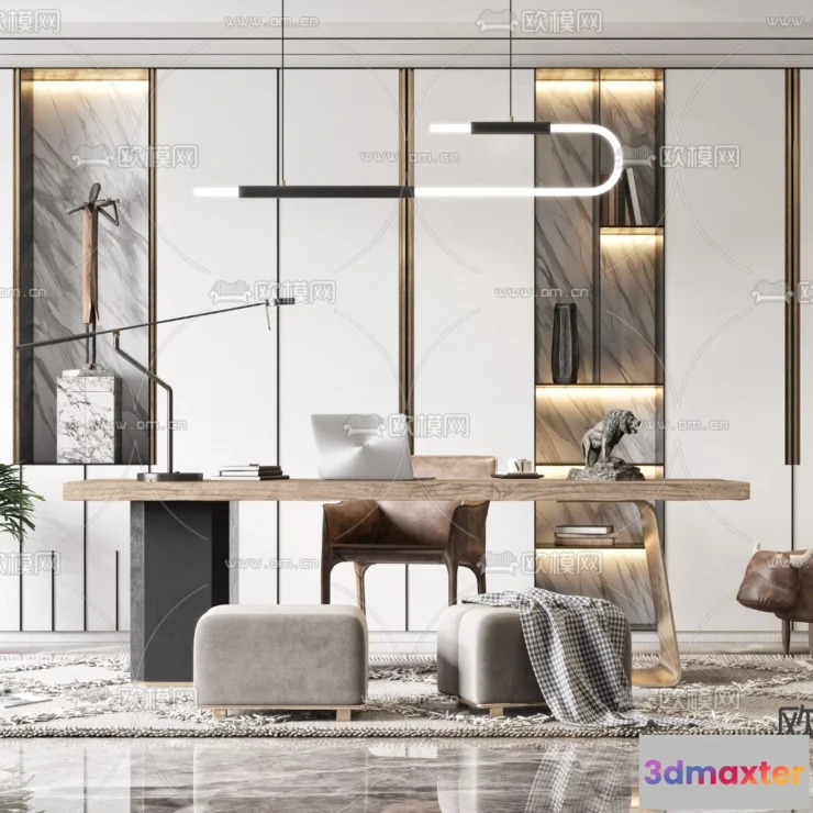 1111110 - Study Room 3D Scenes - 0830