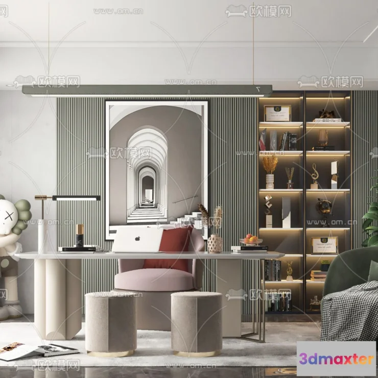 1111116 - Study Room 3D Scenes - 0833