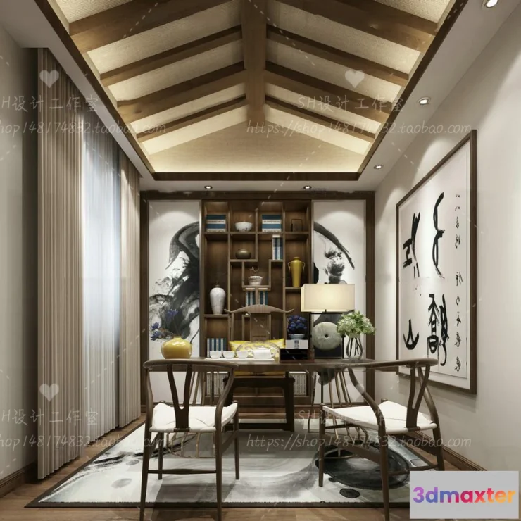1119844 - STUDY ROOM 3D SCENES - VRAY RENDER - 100