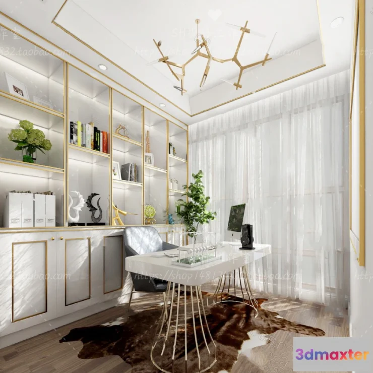 1119864 - STUDY ROOM 3D SCENES - VRAY RENDER - 20