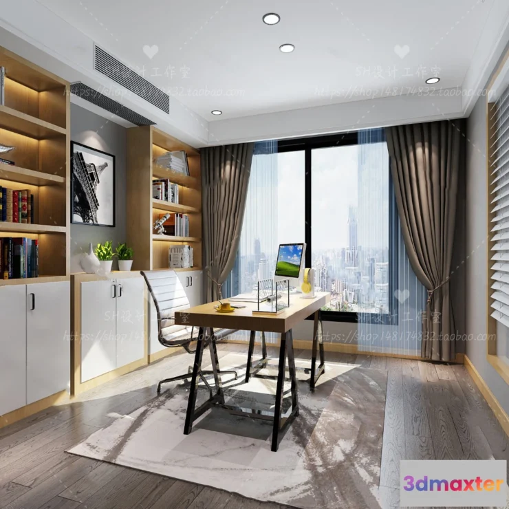 1119866 - STUDY ROOM 3D SCENES - VRAY RENDER - 21