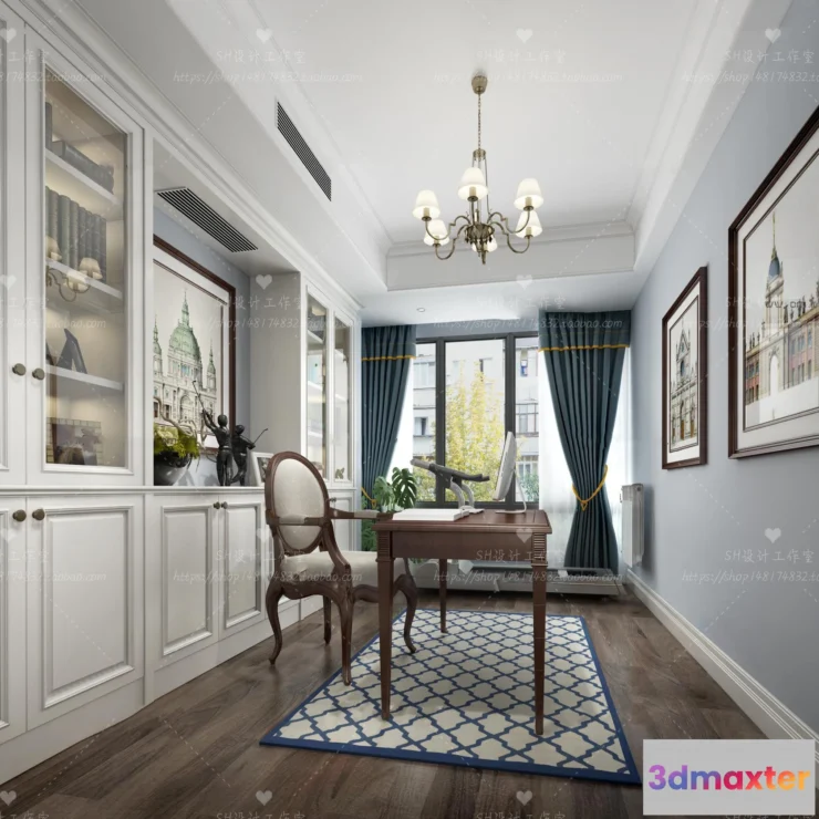 1119884 - STUDY ROOM 3D SCENES - VRAY RENDER - 30