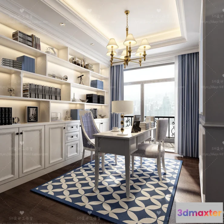 1119886 - STUDY ROOM 3D SCENES - VRAY RENDER - 31