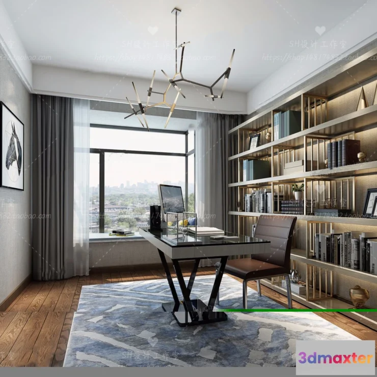1119902 - STUDY ROOM 3D SCENES - VRAY RENDER - 39