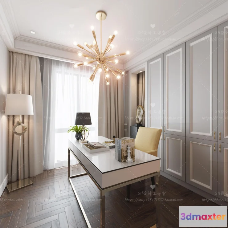 1119906 - STUDY ROOM 3D SCENES - VRAY RENDER - 41