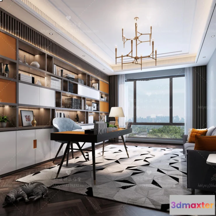 1119910 - STUDY ROOM 3D SCENES - VRAY RENDER - 43