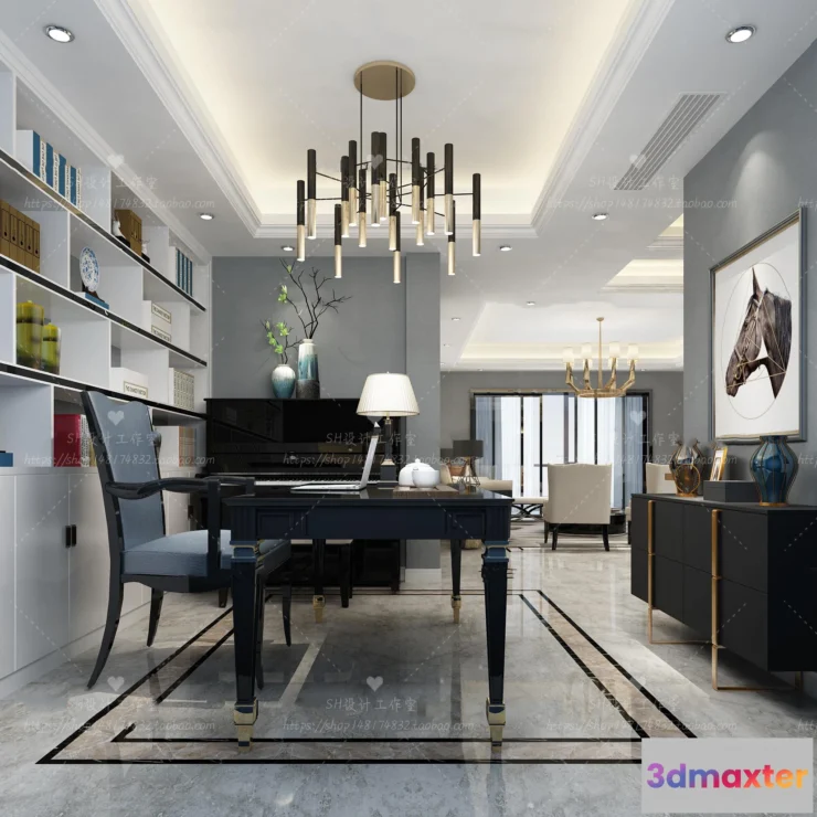 1119912 - STUDY ROOM 3D SCENES - VRAY RENDER - 44
