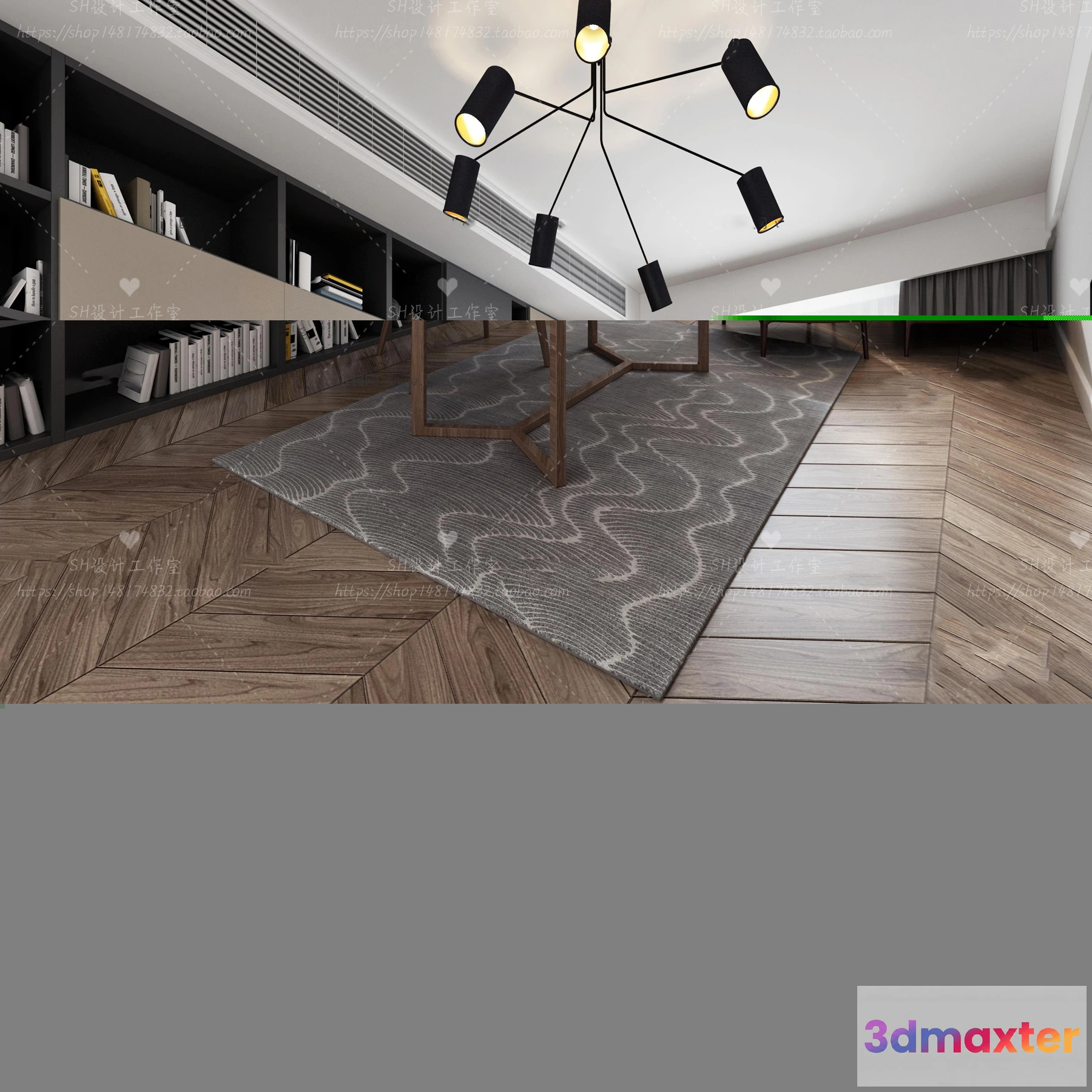 1119916 - STUDY ROOM 3D SCENES - VRAY RENDER - 46