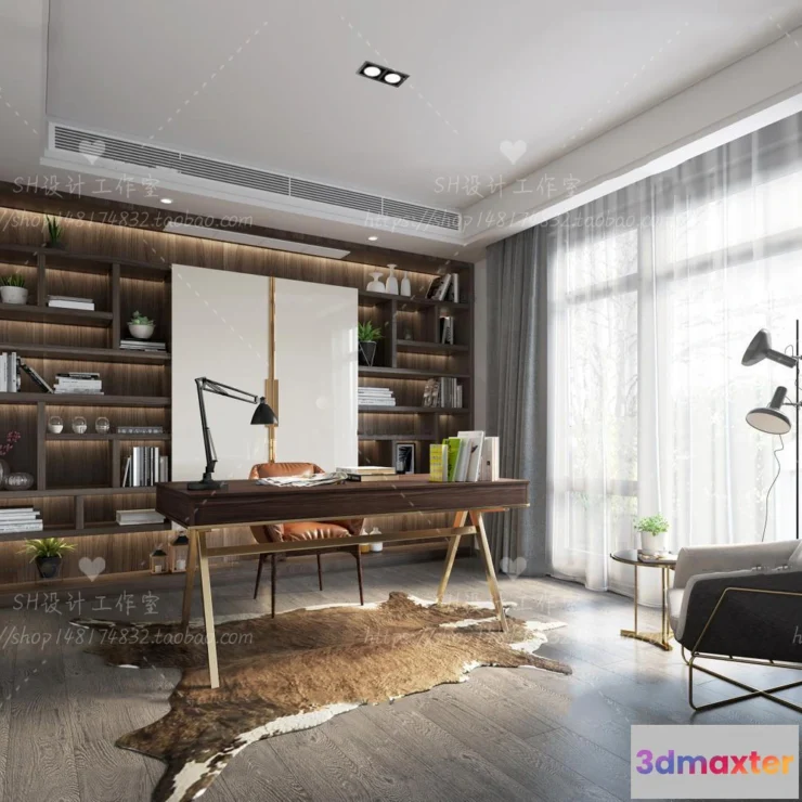 1119920 - STUDY ROOM 3D SCENES - VRAY RENDER - 48