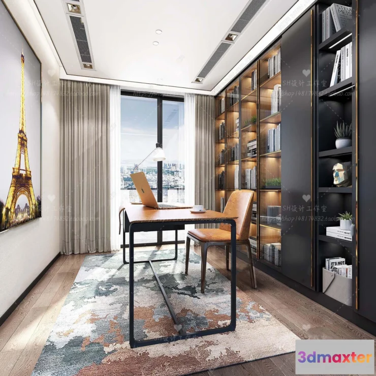1119928 - STUDY ROOM 3D SCENES - VRAY RENDER - 52