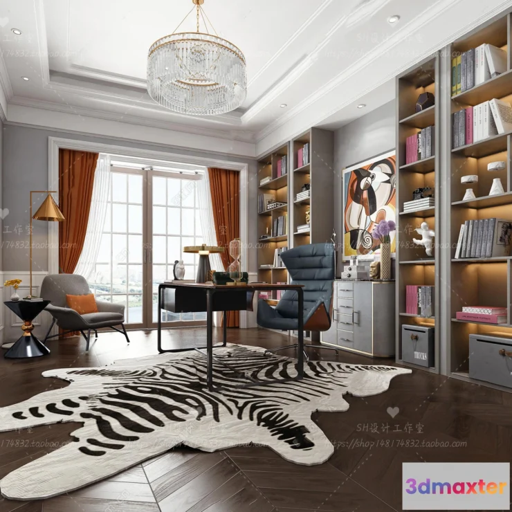 1119930 - STUDY ROOM 3D SCENES - VRAY RENDER - 53
