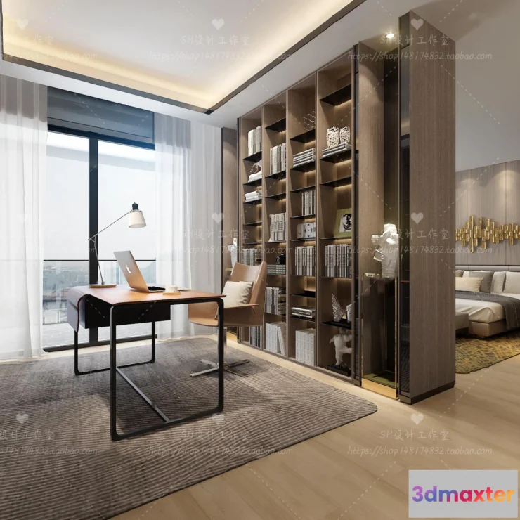 1119936 - STUDY ROOM 3D SCENES - VRAY RENDER - 56