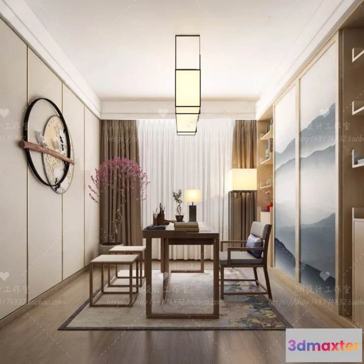 1119944 - STUDY ROOM 3D SCENES - VRAY RENDER - 60