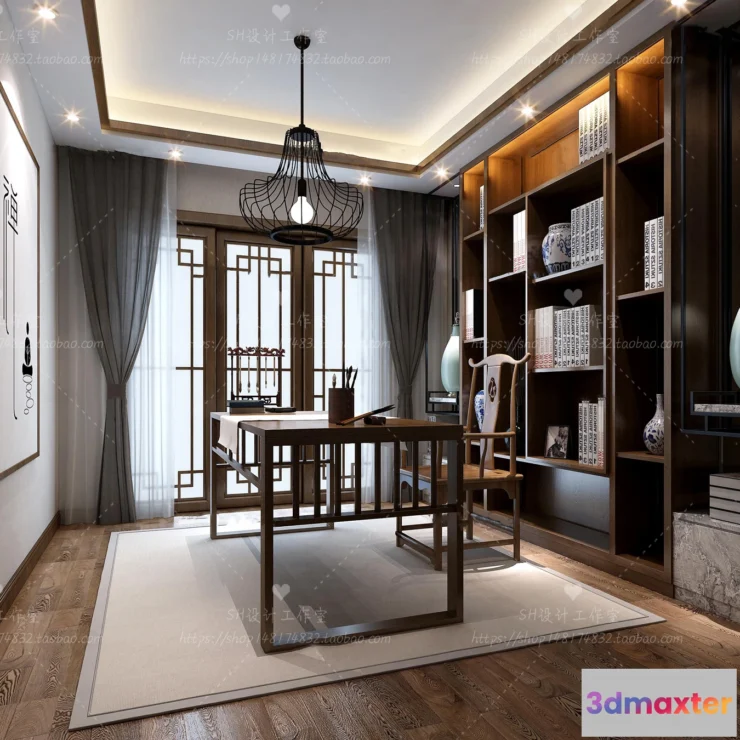 1119950 - STUDY ROOM 3D SCENES - VRAY RENDER - 63