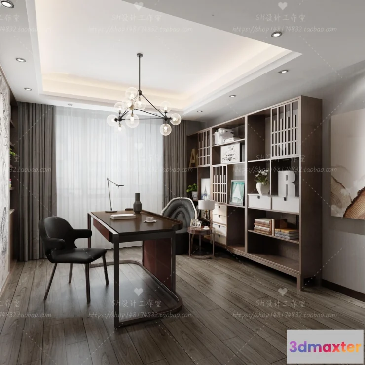 1119952 - STUDY ROOM 3D SCENES - VRAY RENDER - 64