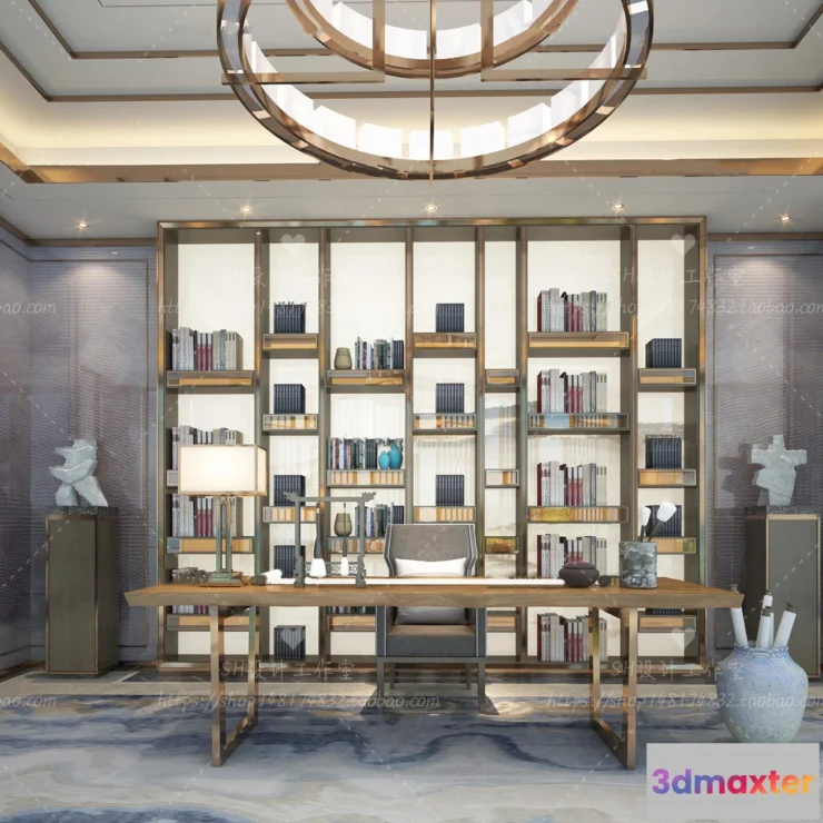 1119956 - STUDY ROOM 3D SCENES - VRAY RENDER - 66