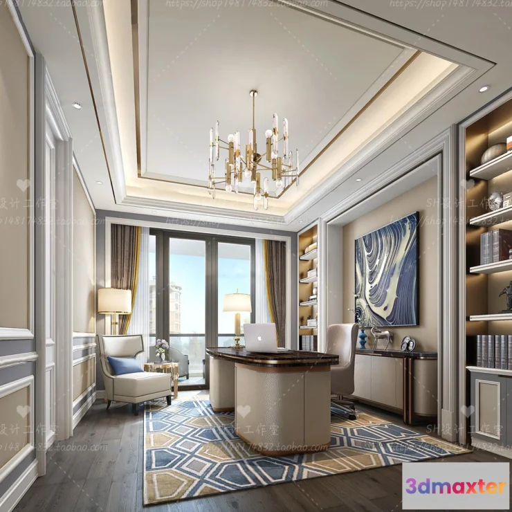 1119960 - STUDY ROOM 3D SCENES - VRAY RENDER - 68