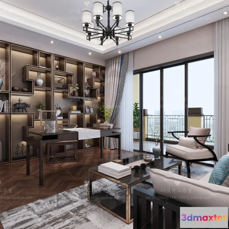 1119964 - STUDY ROOM 3D SCENES - VRAY RENDER - 70