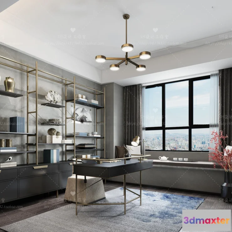 1119970 - STUDY ROOM 3D SCENES - VRAY RENDER - 73