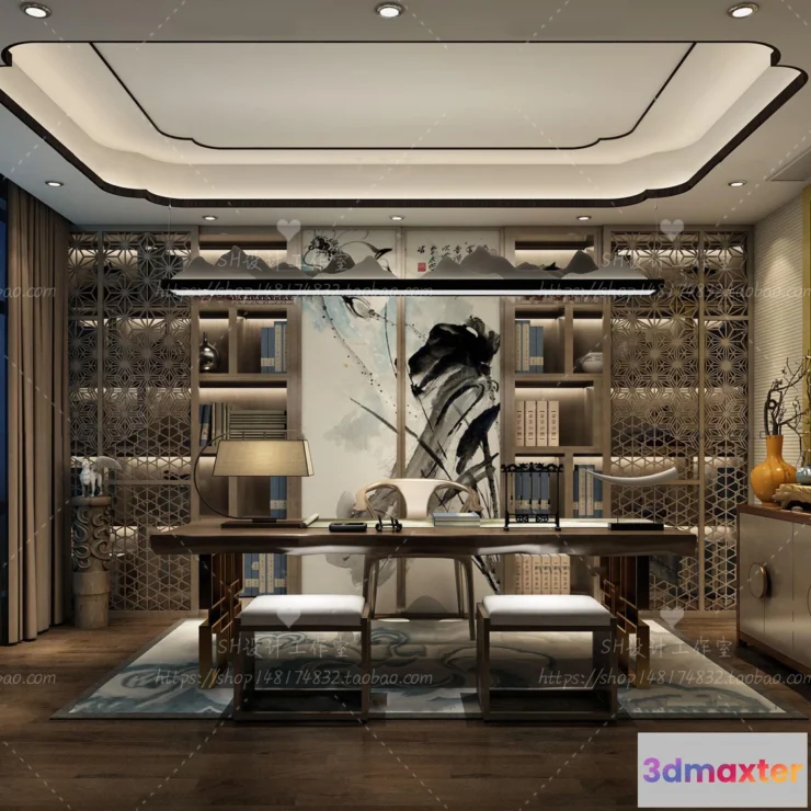 1119980 - STUDY ROOM 3D SCENES - VRAY RENDER - 78