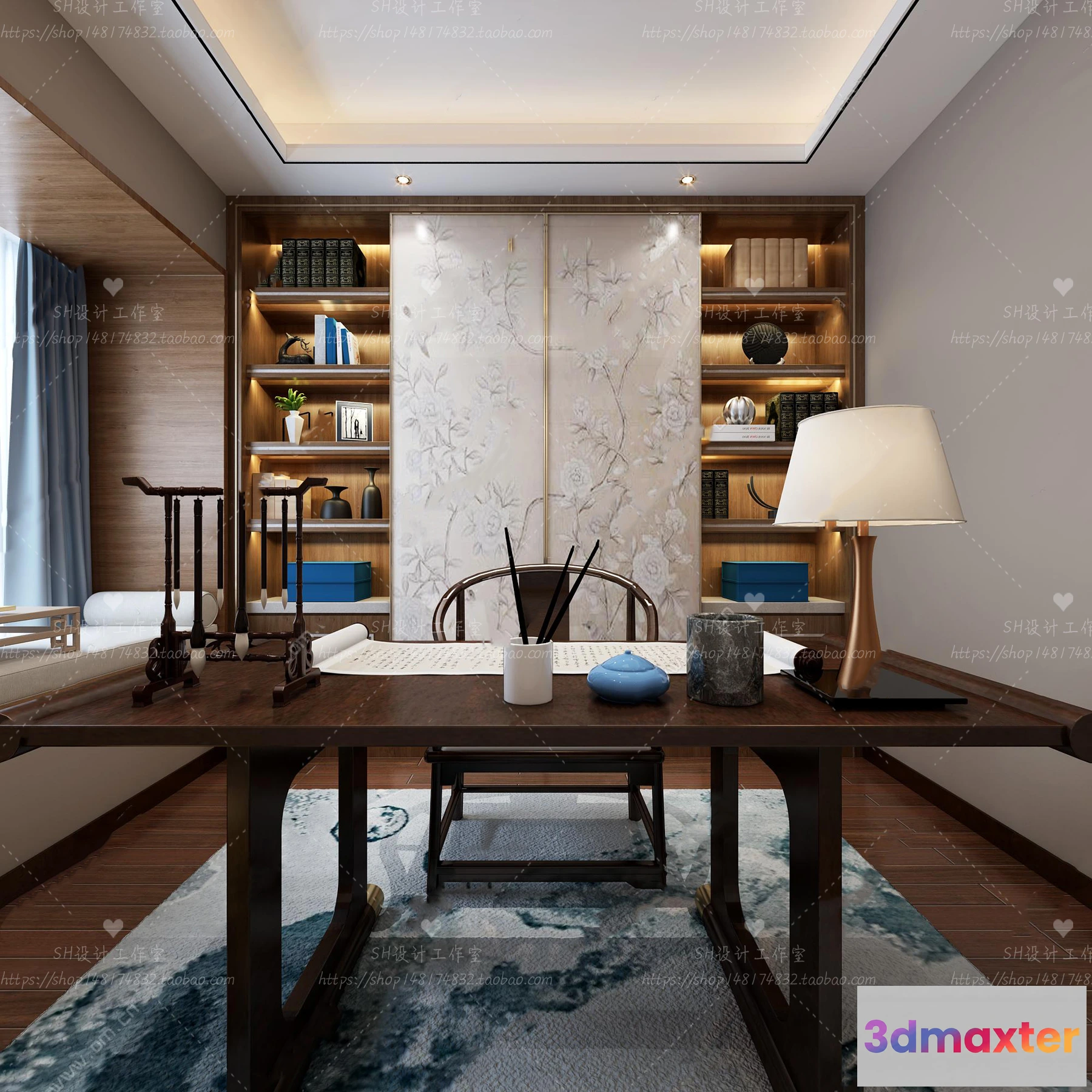 1119986 - STUDY ROOM 3D SCENES - VRAY RENDER - 81