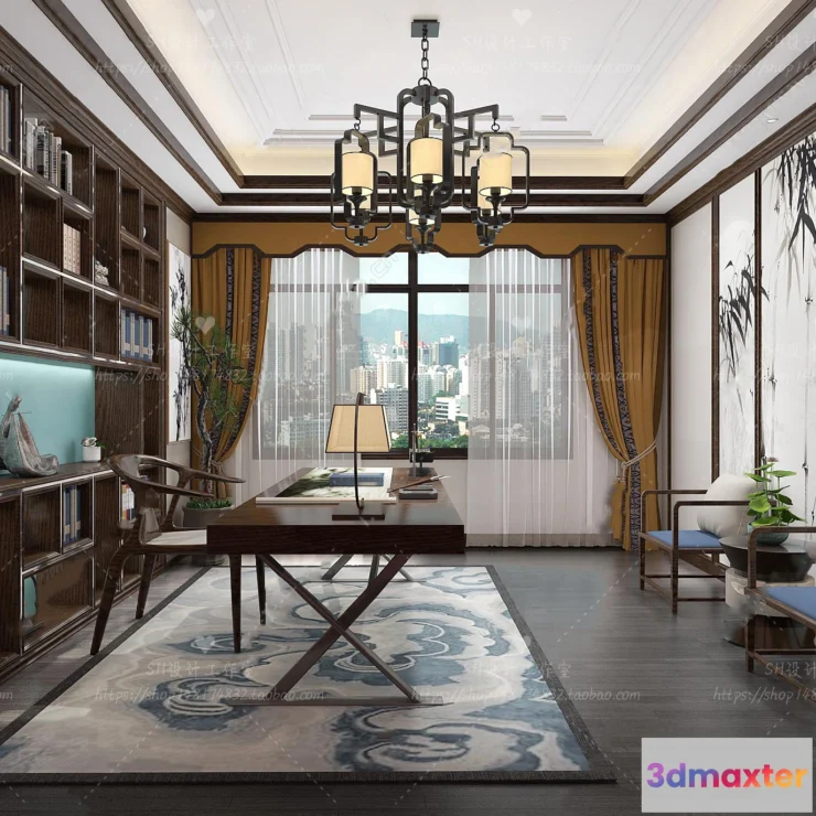 1119988 - STUDY ROOM 3D SCENES - VRAY RENDER - 82