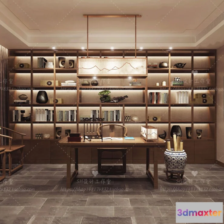 1119996 - STUDY ROOM 3D SCENES - VRAY RENDER - 86