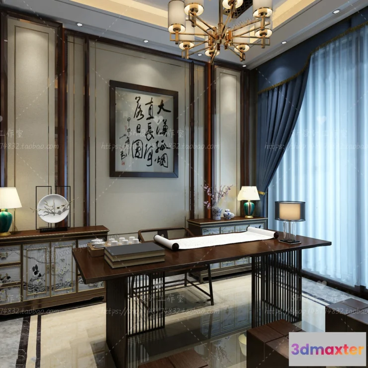 1120002 - STUDY ROOM 3D SCENES - VRAY RENDER - 89