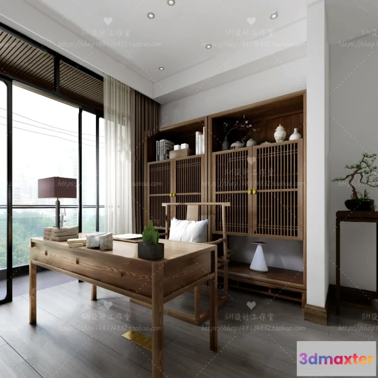 1120012 - STUDY ROOM 3D SCENES - VRAY RENDER - 94