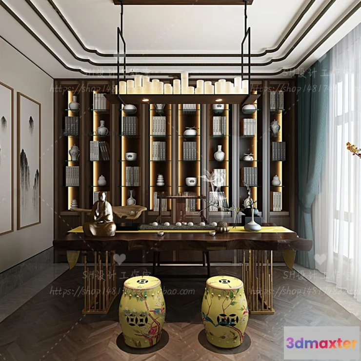 1120018 - STUDY ROOM 3D SCENES - VRAY RENDER - 97