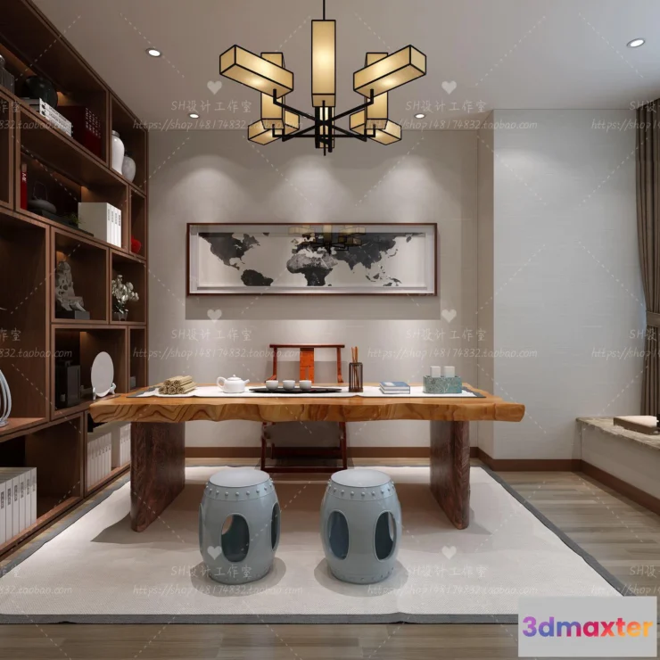 1120022 - STUDY ROOM 3D SCENES - VRAY RENDER - 99