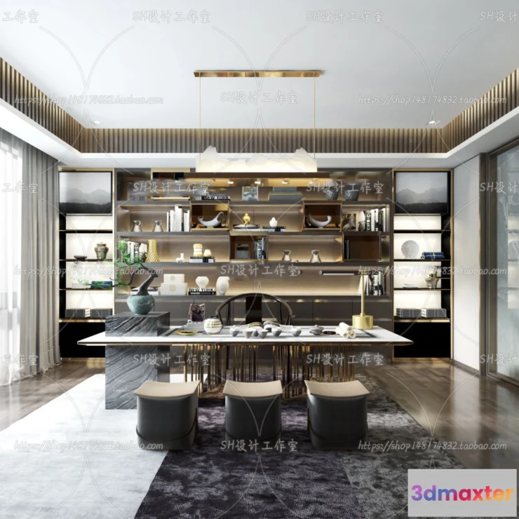 1120036 - STUDY ROOM 3D SCENES - VRAY RENDER - 107