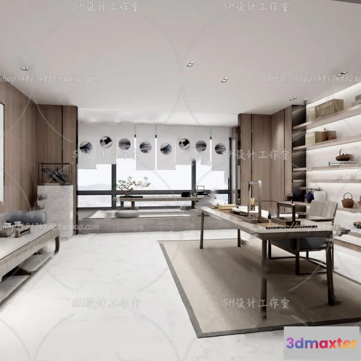1120046 - STUDY ROOM 3D SCENES - VRAY RENDER - 112