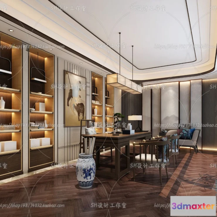 1120054 - STUDY ROOM 3D SCENES - VRAY RENDER - 116