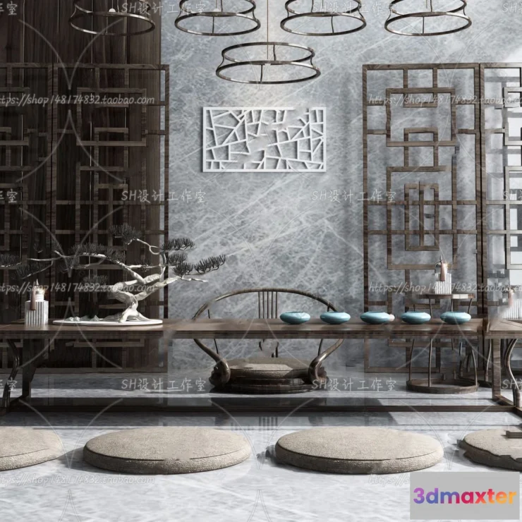 1120068 - STUDY ROOM 3D SCENES - VRAY RENDER - 123