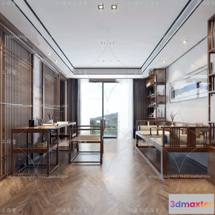 1120086 - STUDY ROOM 3D SCENES - VRAY RENDER - 132