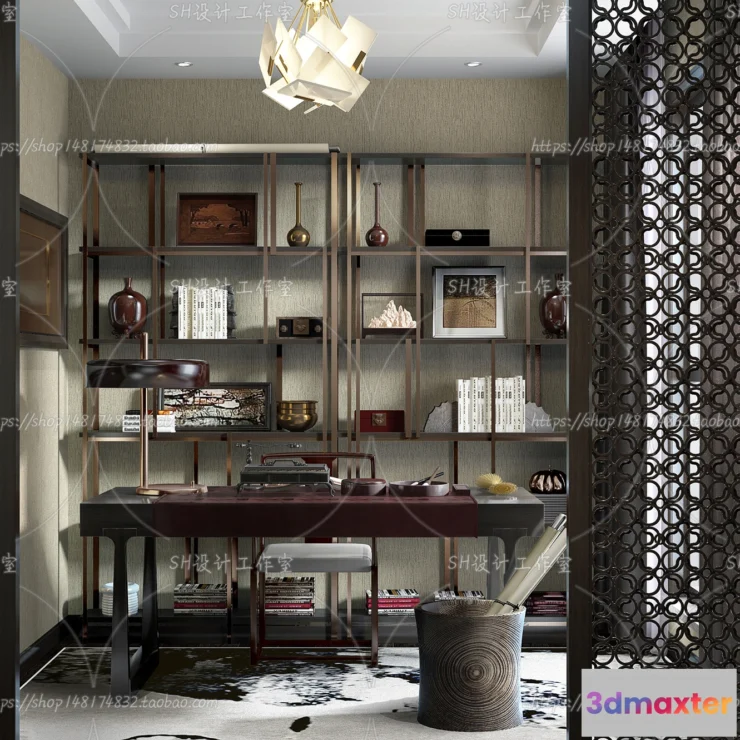 1120112 - STUDY ROOM 3D SCENES - VRAY RENDER - 145