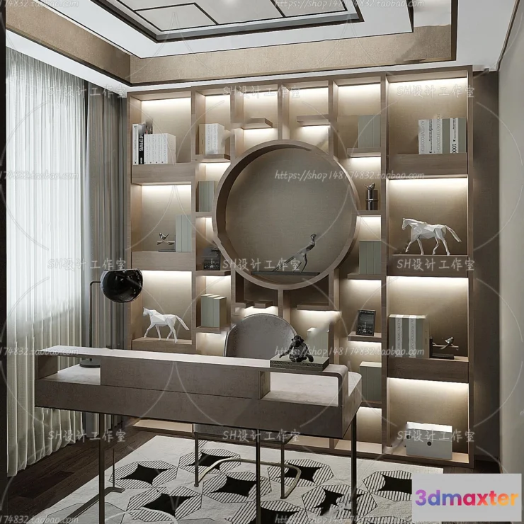 1120114 - STUDY ROOM 3D SCENES - VRAY RENDER - 146