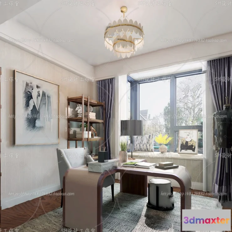 1120124 - STUDY ROOM 3D SCENES - VRAY RENDER - 151