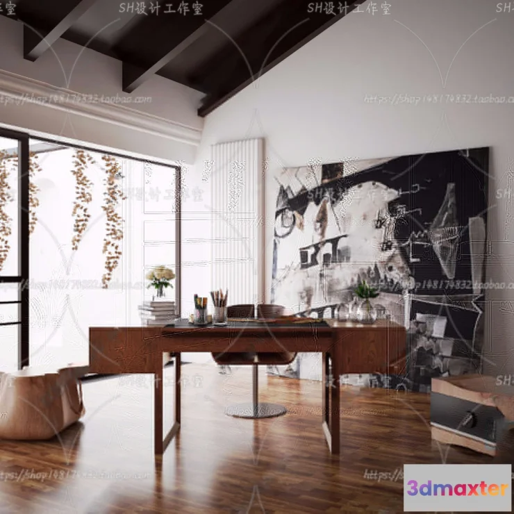 1120128 - STUDY ROOM 3D SCENES - VRAY RENDER - 153