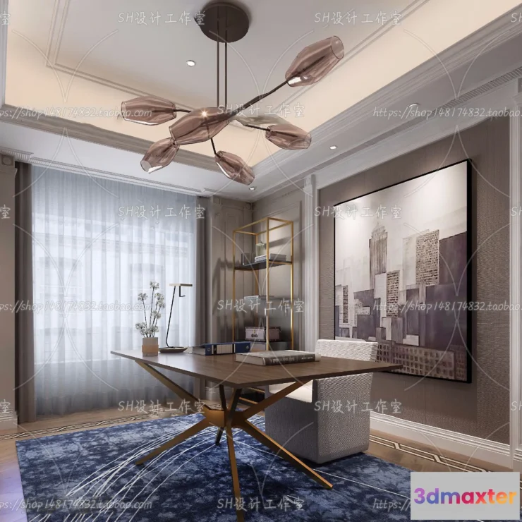 1120134 - STUDY ROOM 3D SCENES - VRAY RENDER - 156